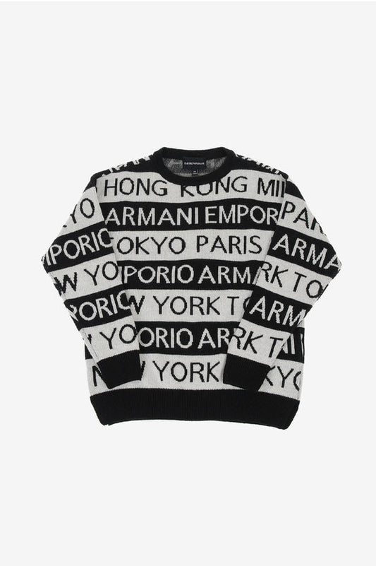 Emporio Armani All Over Logo Sweater