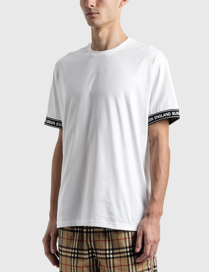 Burberry	Teslow Taped T-shirt In White