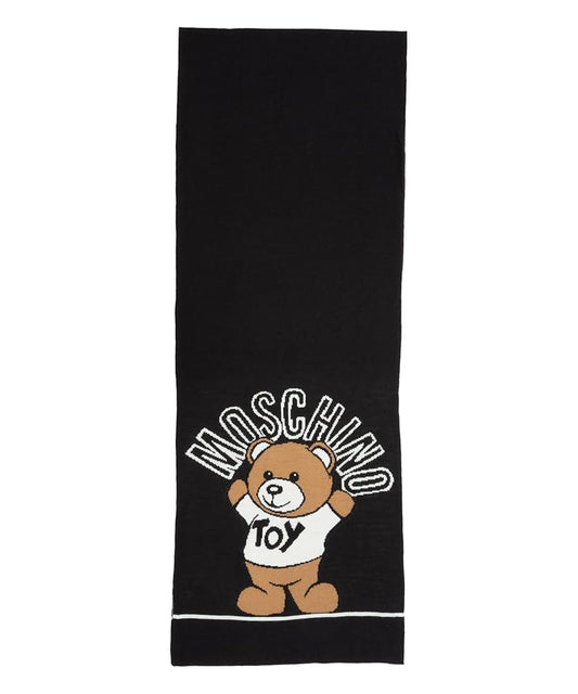 Moschino Teddy bear wool scarf