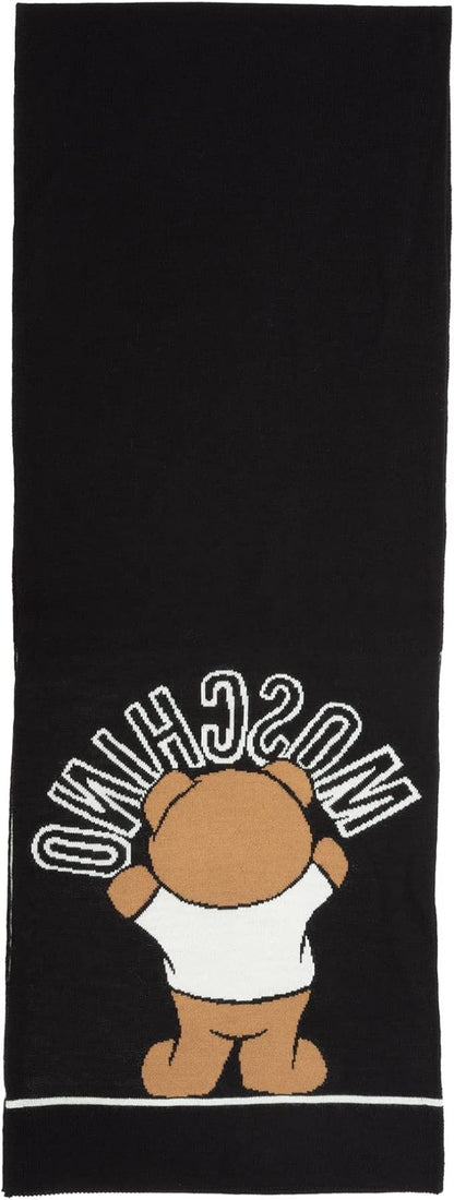 Moschino Teddy bear wool scarf