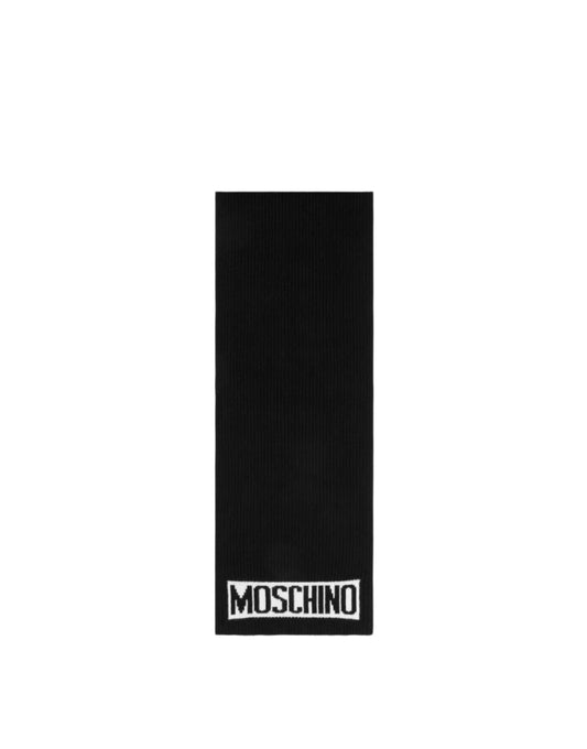 Moschino Logo knit scarf