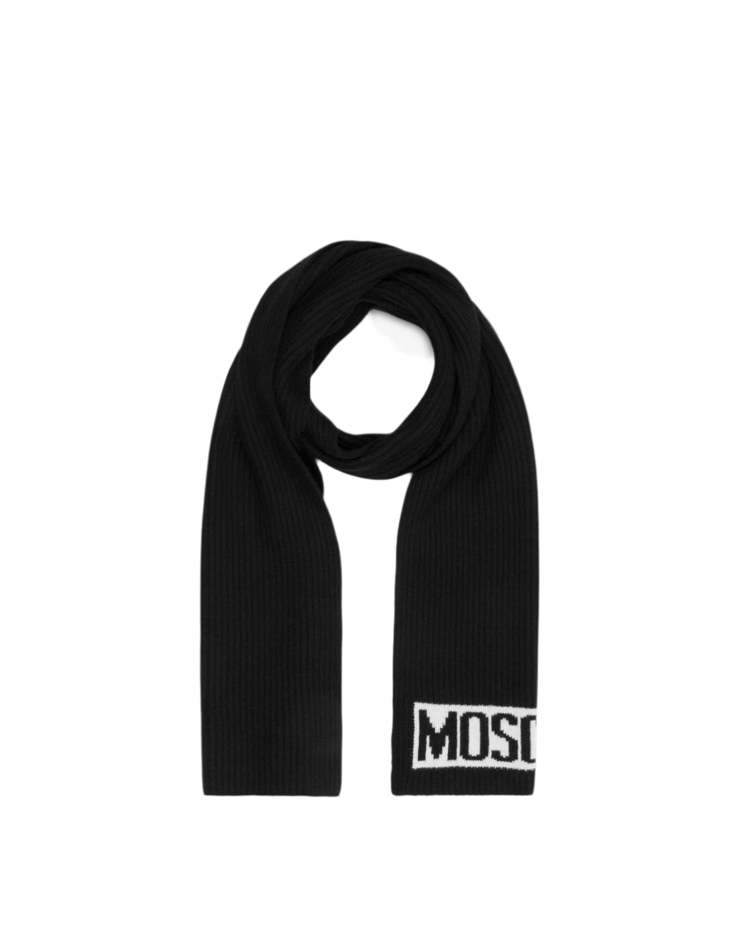 Moschino Logo knit scarf