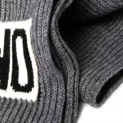 Moschino Logo intarsia knit scarf