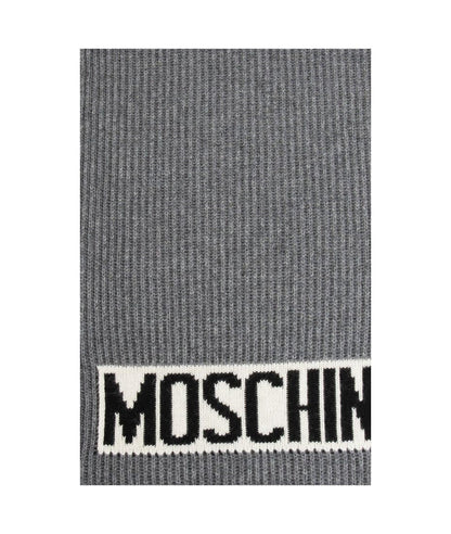 Moschino Logo intarsia knit scarf