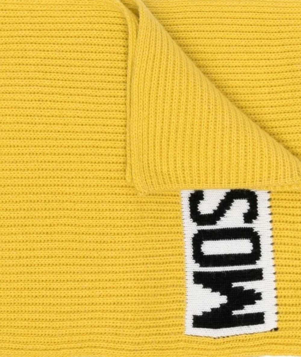 Moschino Logo Intarsia knit scarf