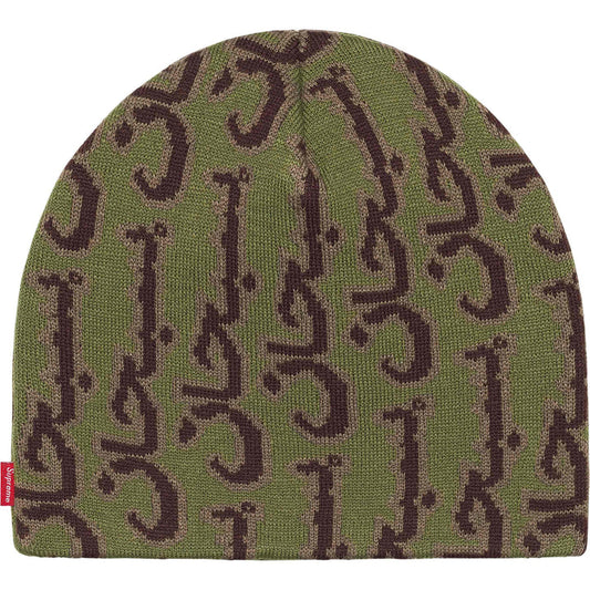 Supreme Arabic Jacquard Beanie 'Olive'