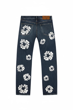 Denim Tears Straight Cotton Wreath Denim Pant 'Dark Wash'
