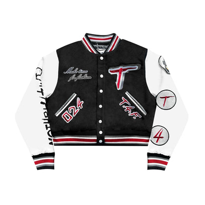 Timee Women’s Timeless Varsity Jacket (Cropped)