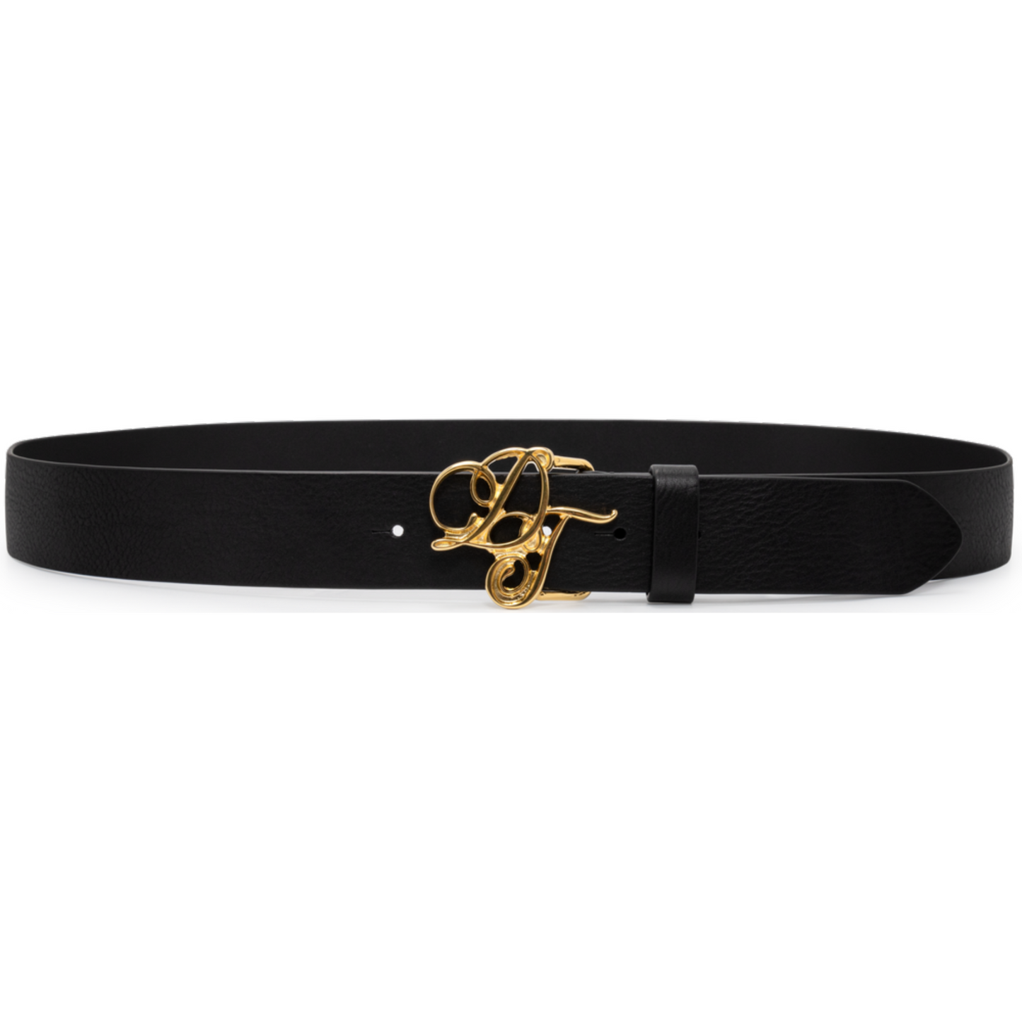 Denim Tears DT Metallic Gold Script Belt