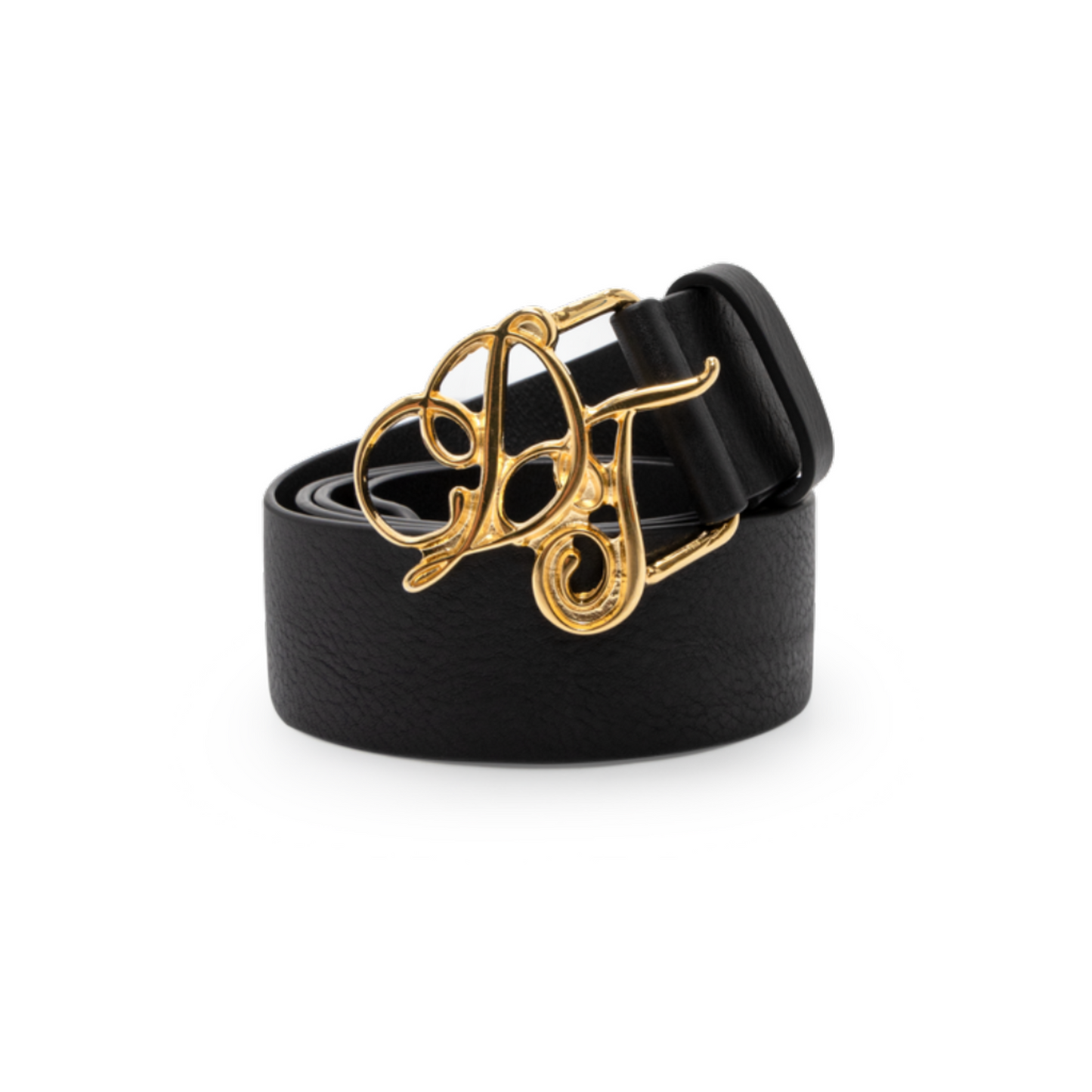 Denim Tears DT Metallic Gold Script Belt