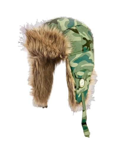 Broken Planet Reflective Star Camo Trapper Hat