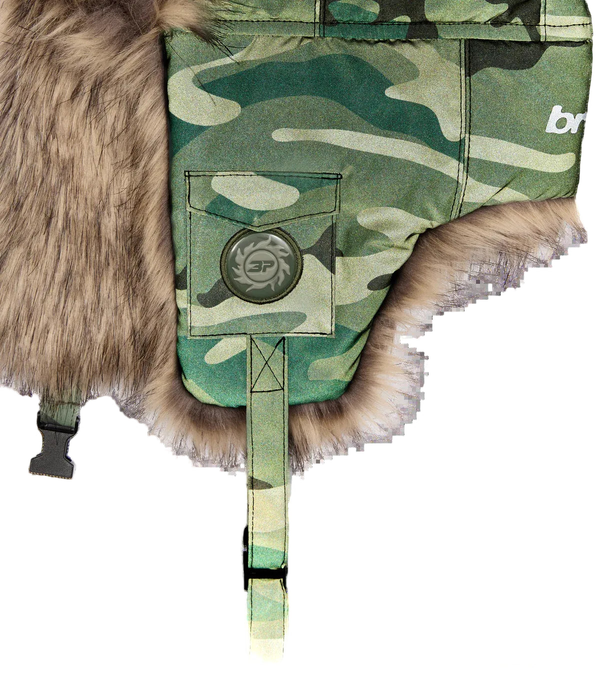 Broken Planet Reflective Star Camo Trapper Hat