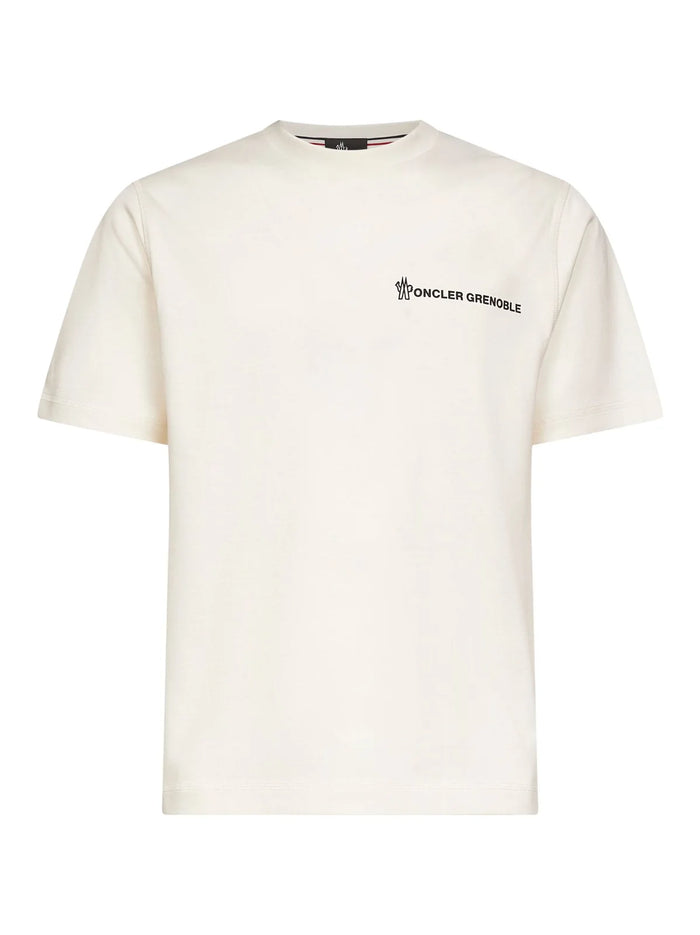 Moncler Grenoble Logo Detailed Crewneck T-Shirt ‘White’