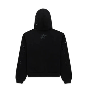 Sp5der Rhinestone Punk V2 Hoodie 'Black'