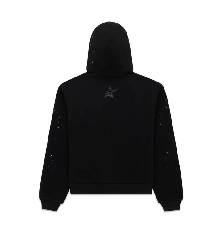 Sp5der Rhinestone Punk V2 Hoodie 'Black'