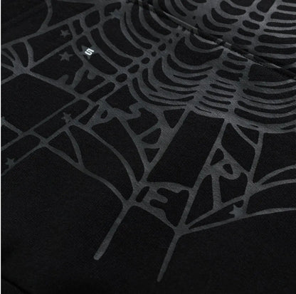 SP5DER Rhinestone Punk V2 Hoodie Black