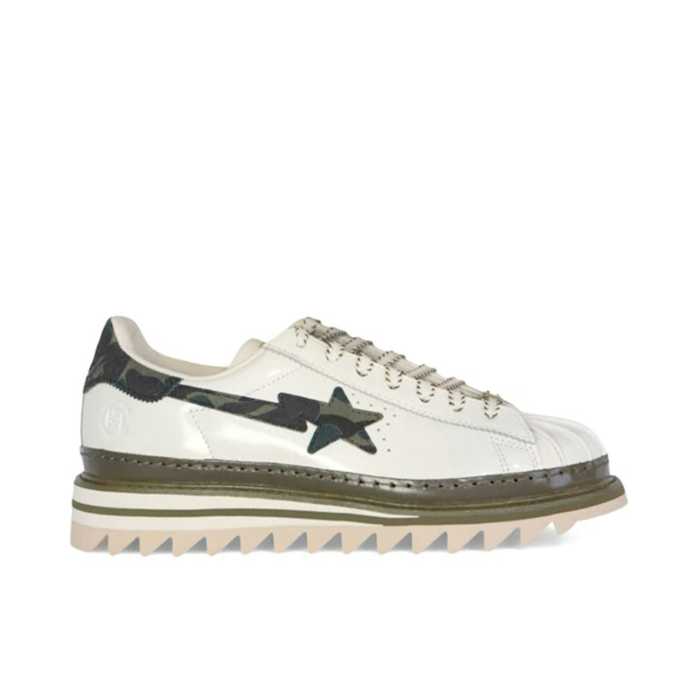 CLOT x BAPE x adidas Superstar 'Off White Olive Cargo'