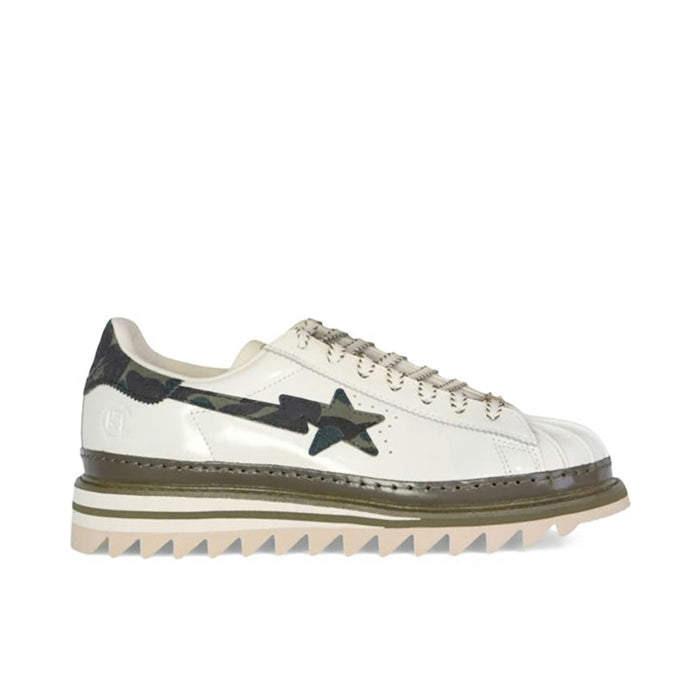CLOT x BAPE x adidas Superstar 'Off White Olive Cargo'