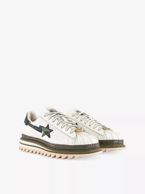 CLOT x BAPE x adidas Superstar 'Off White Olive Cargo'