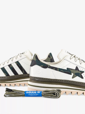 CLOT x BAPE x adidas Superstar 'Off White Olive Cargo'