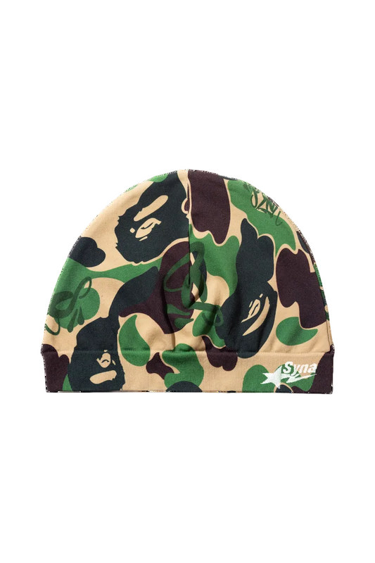 Bape x Spotify by Central Cee Camo Beanie- Green