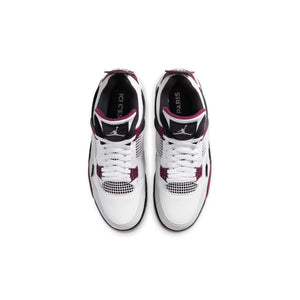 Air Jordan 4 Retro x PSG Sneakers ‘White Neutral Grey Bordeaux’