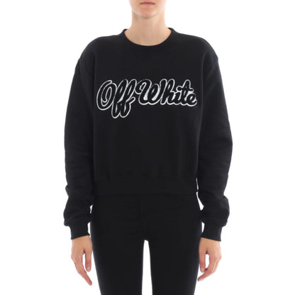 Off-White Shearling Embroidered Crewneck Sweatshirt 'Black'