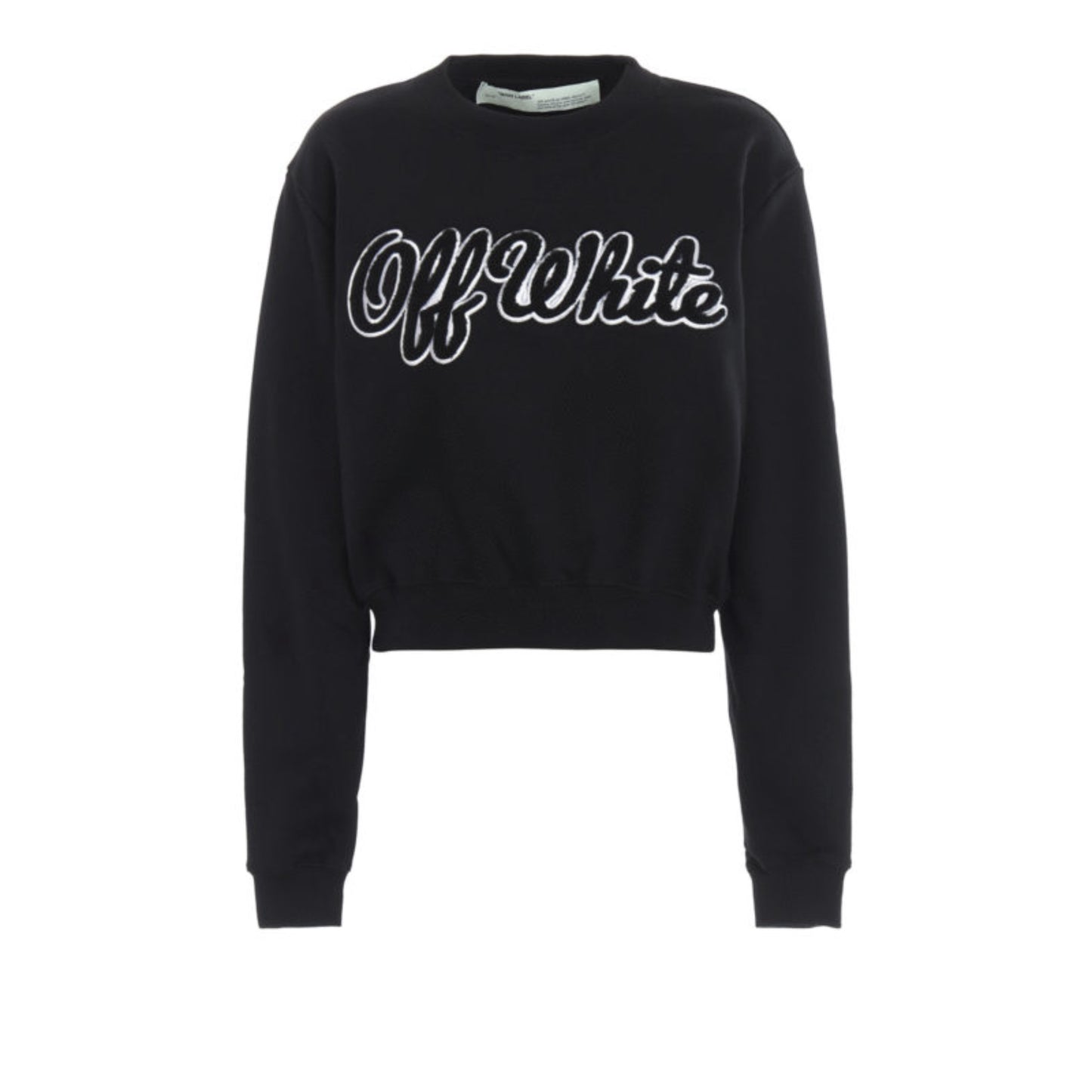 Off-White Shearling Embroidered Crewneck Sweatshirt 'Black'