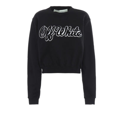 Off-White Shearling Embroidered Crewneck Sweatshirt 'Black'