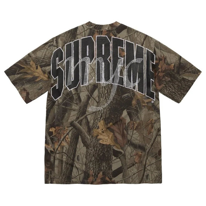 Supreme Rhinestone Script S/S Top  ‘Realtree Hardwoods Camo’