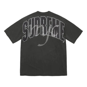 Supreme Rhinestone Script S/S Top ‘Black’