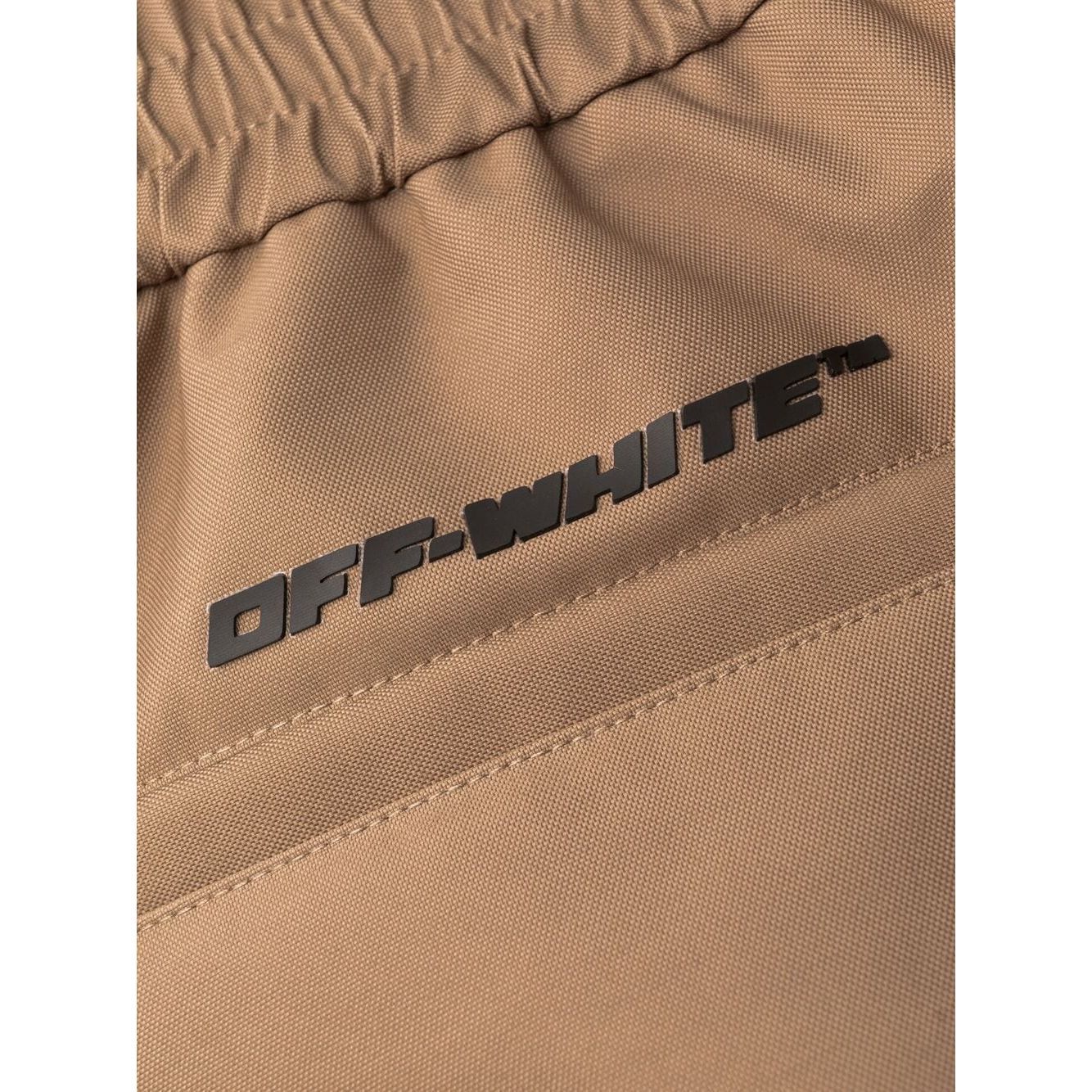 Off-White Logo Embossed Wide Leg Trousers