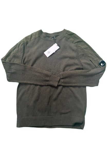 C.P. Company plain khaki green knit jumper