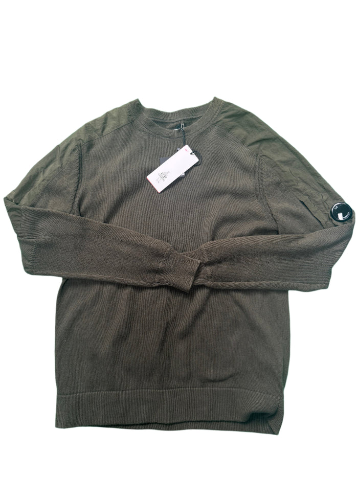 C.P. Company Plain Khaki Green Knit Jumper