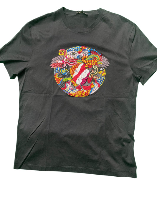 Versace colorful round logo t-shirt