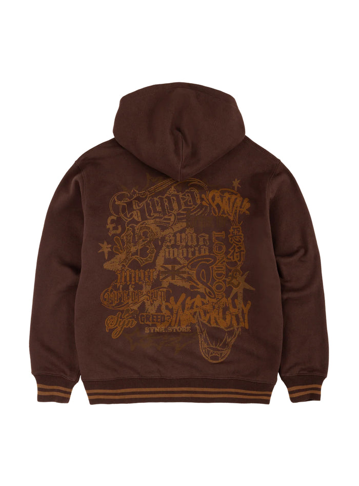 Syna World Multi Logo Hoodie ‘Brown’