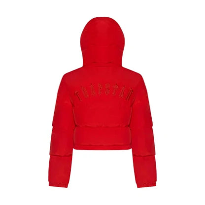 Trapstar Women’s Irongate Detachable Hooded Puffer Jacket Red