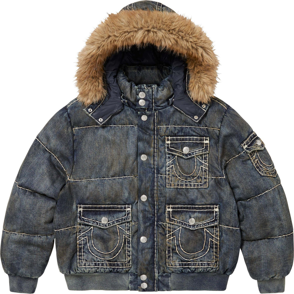 Supreme x True Religion Puffer Jacket 'Dirty Indigo'