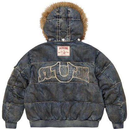 Supreme x True Religion Puffer Jacket 'Dirty Indigo'