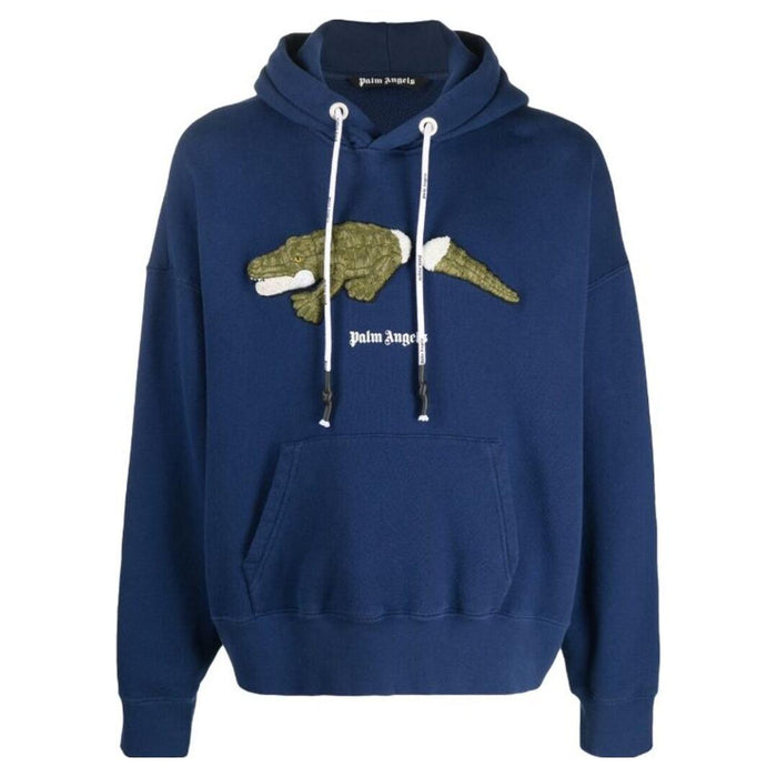 Palm Angels Crocodile Patch Logo Hoodie