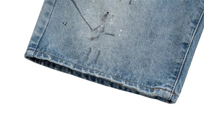 HESNTLS Classic Jorts Paint Splatter Detail