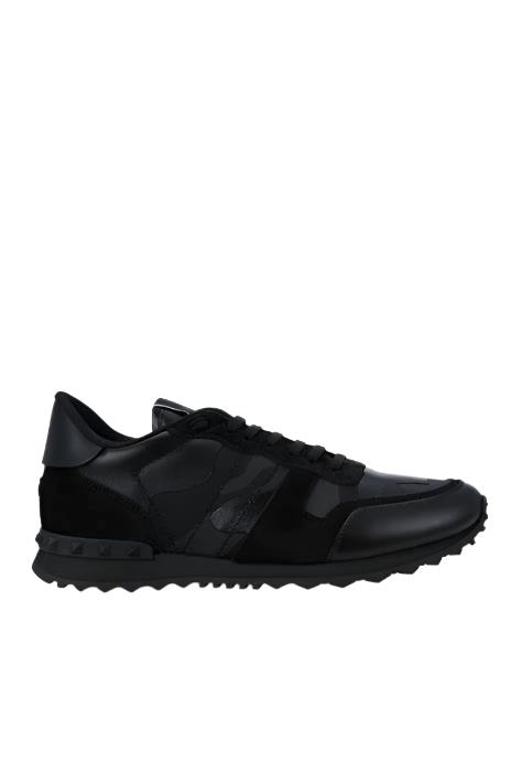 Valentino Gravani Rockstud Camouflage Trainers black