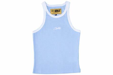 Corteiz Allstarz Contrast baby blue womens Tank Top