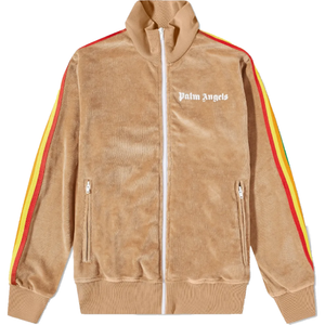 Palm Angels Rainbow Chenille Track Jacket 'Brown'