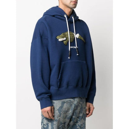 PALM ANGELS CROCODILE PATCH LOGO HOODIE