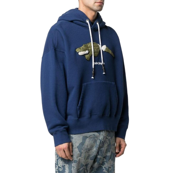 Palm Angels Crocodile Patch Logo Hoodie