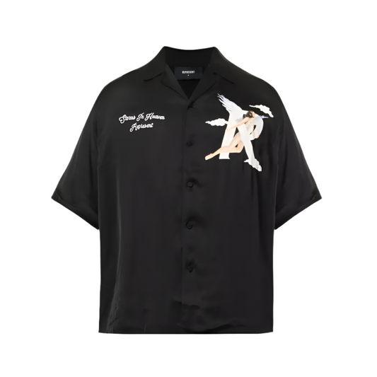 REPRESENT Storms in Heaven satin printed shirt