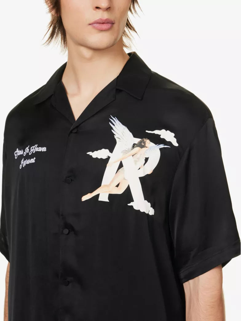 REPRESENT Storms in Heaven satin printed shirt