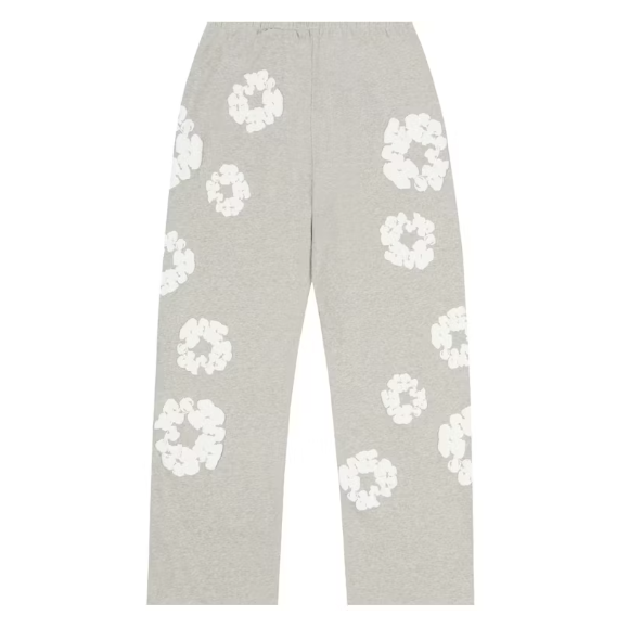 Denim Tears Cotton Wreath Baggy Sweatpants 'Heather Grey'