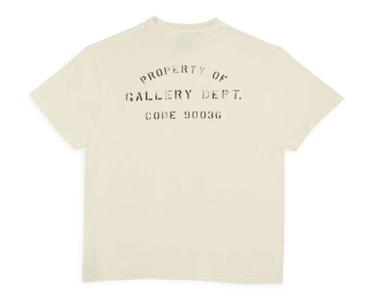Gallery Dept Property of Stencil T-Shirt 'Cream'